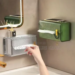 Wall Mounted Tissue Serviette Dispenser Acrylic Paper Towel Holder