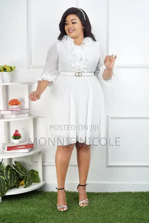 Elegant White Dress. Good Quality
