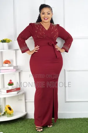 Burgundy Evening Gowns/Dinner Dress
