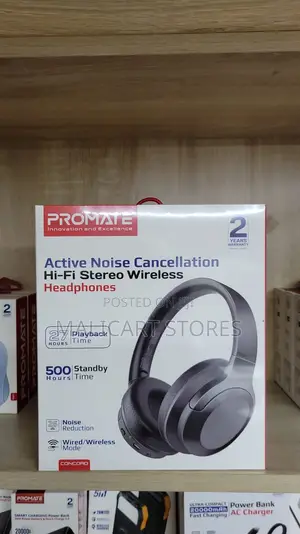 Promate Anc High-Fidelity Wireless Headphones (Concord)
