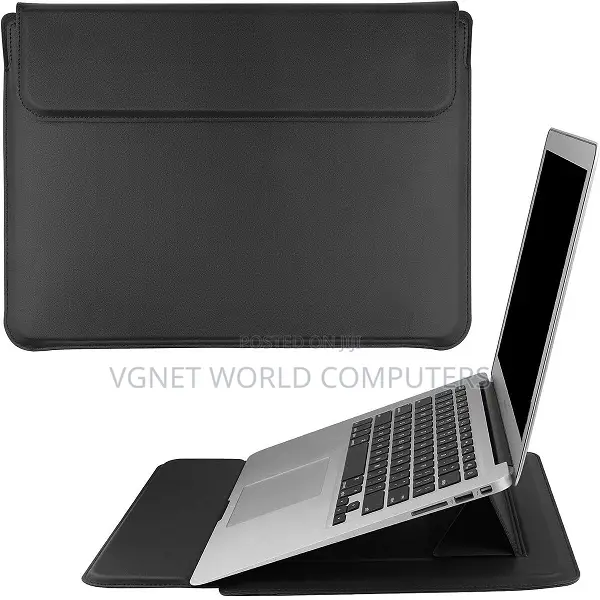 Macbook Leather Laptop Sleeve, a Built Stand ,Magnetic Closure.