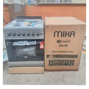 Silver Mika Standing Cooker 58 X 58 3 Gas + 1electric Hotplate