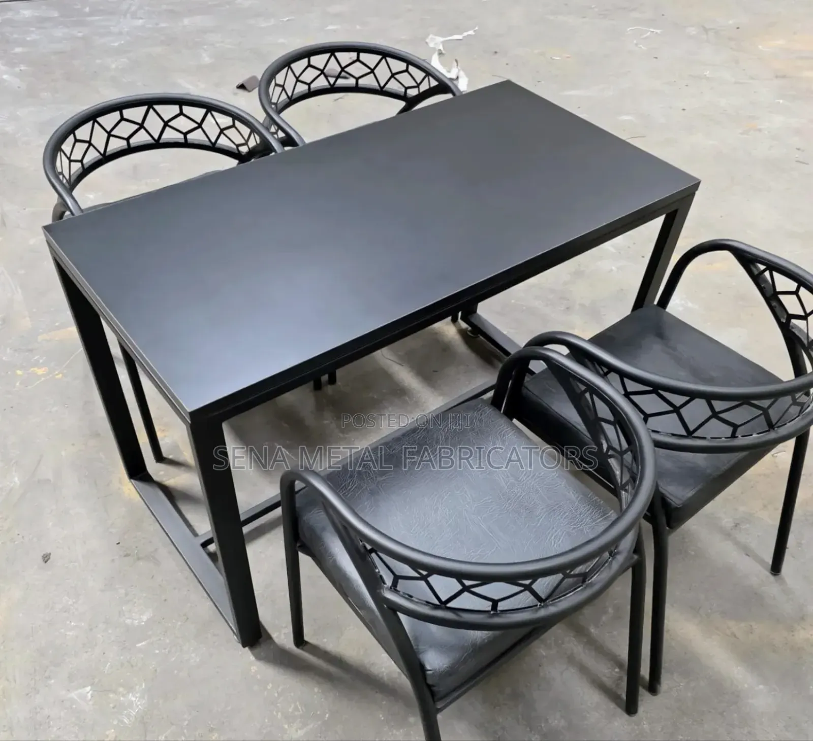 120mmx60mm Restaurant Dining Set Table and 4 Chairs.