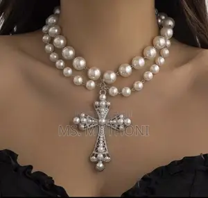 Minimalist Double Crucifix Pendant Necklace *