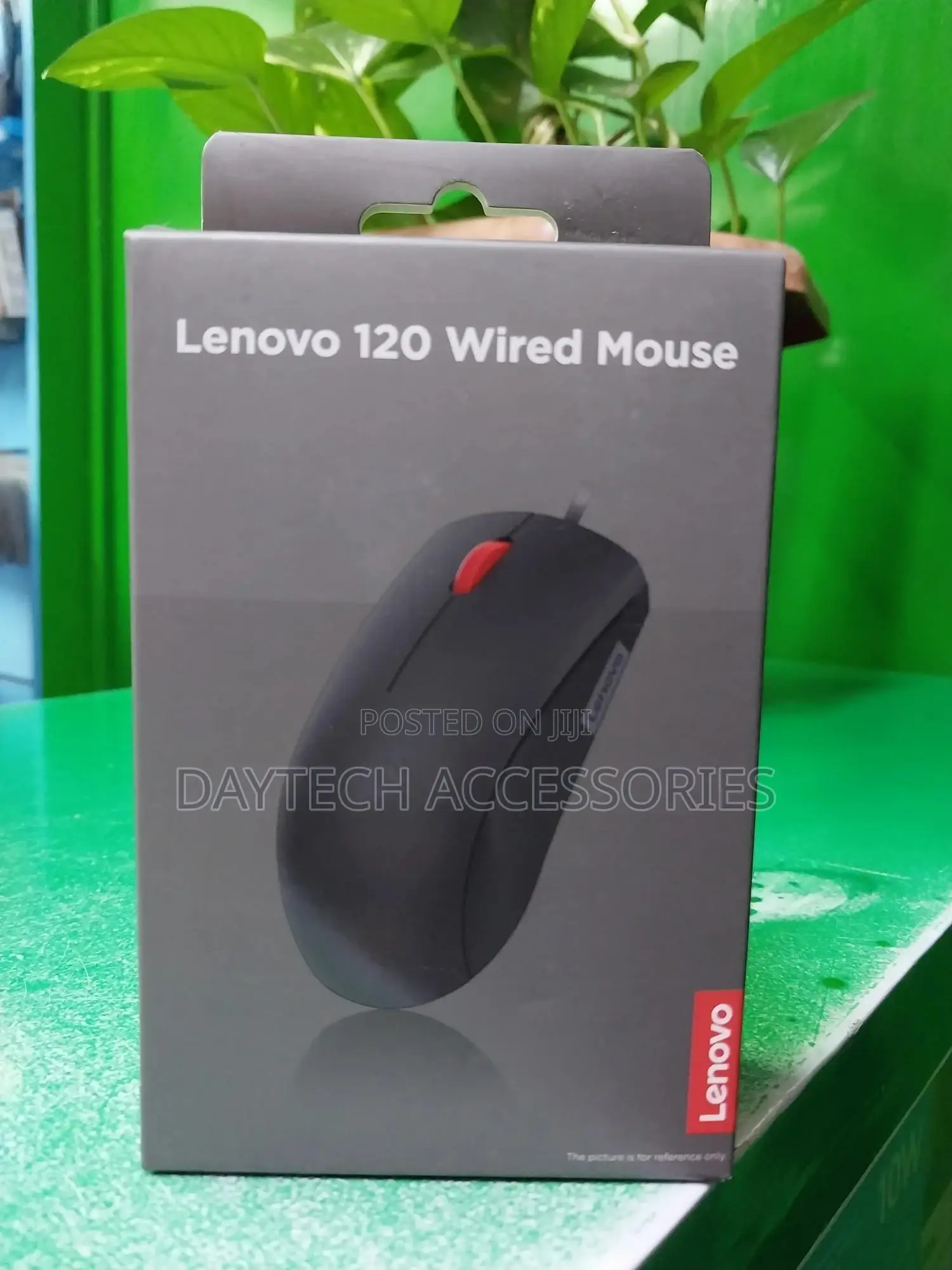 Lenovo 120 Wired Optical Mouse (1000 Dpi, Ambidextrous Design, Black)