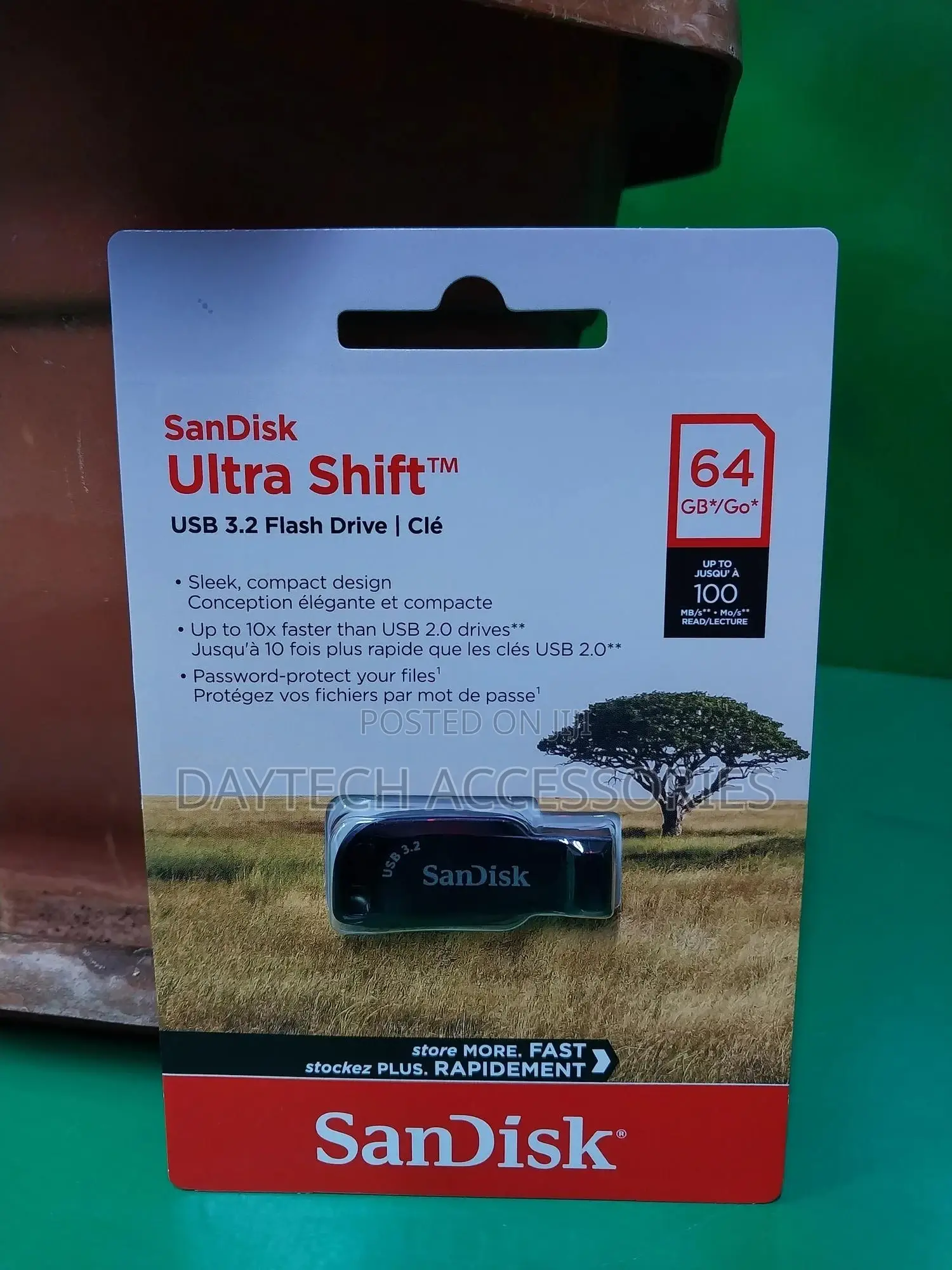Sandisk Ultra Shift Usb 3.2 Gen 1 Flash Drive - 64gb (Black)