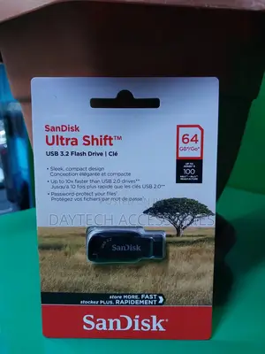 Sandisk Ultra Shift Usb 3.2 Gen 1 Flash Drive - 64gb (Black)