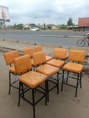 High Bar Chairs, Gold 