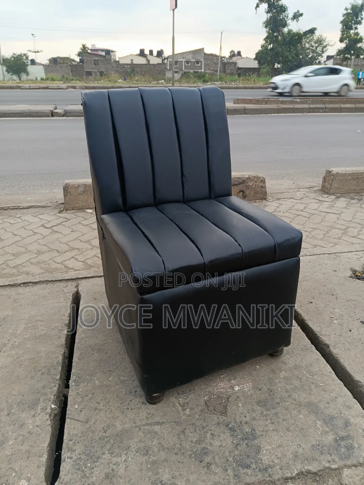 Single Vip Restaurant Black Couch 
