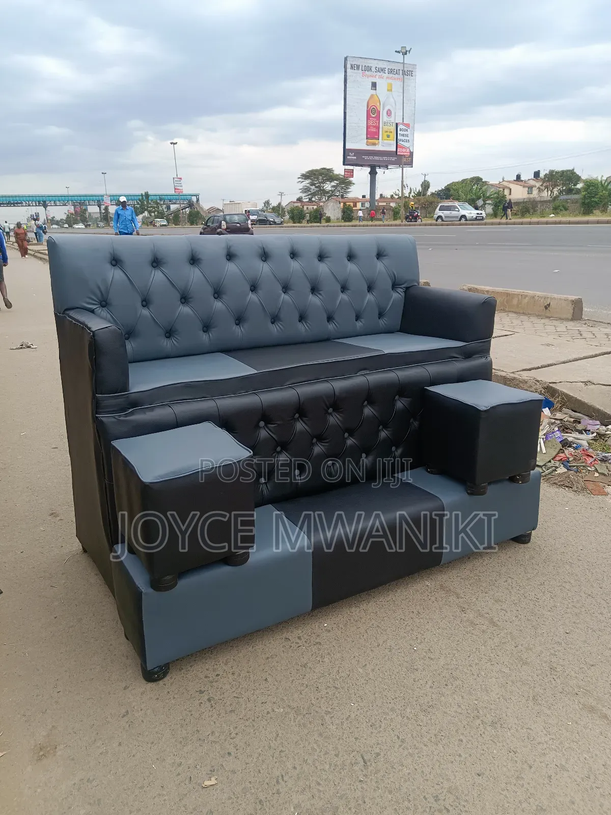 Black and Grey Pedicure Seat 