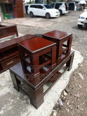 Polished Dark Brown Coffee Table