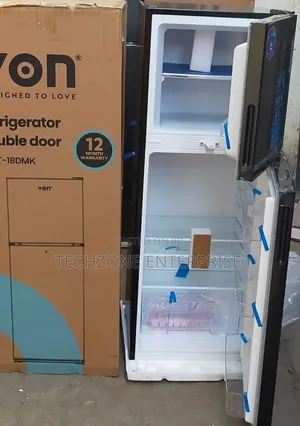 Von VRT-138drhx Double Door Fridge, Top Freezer- 138l