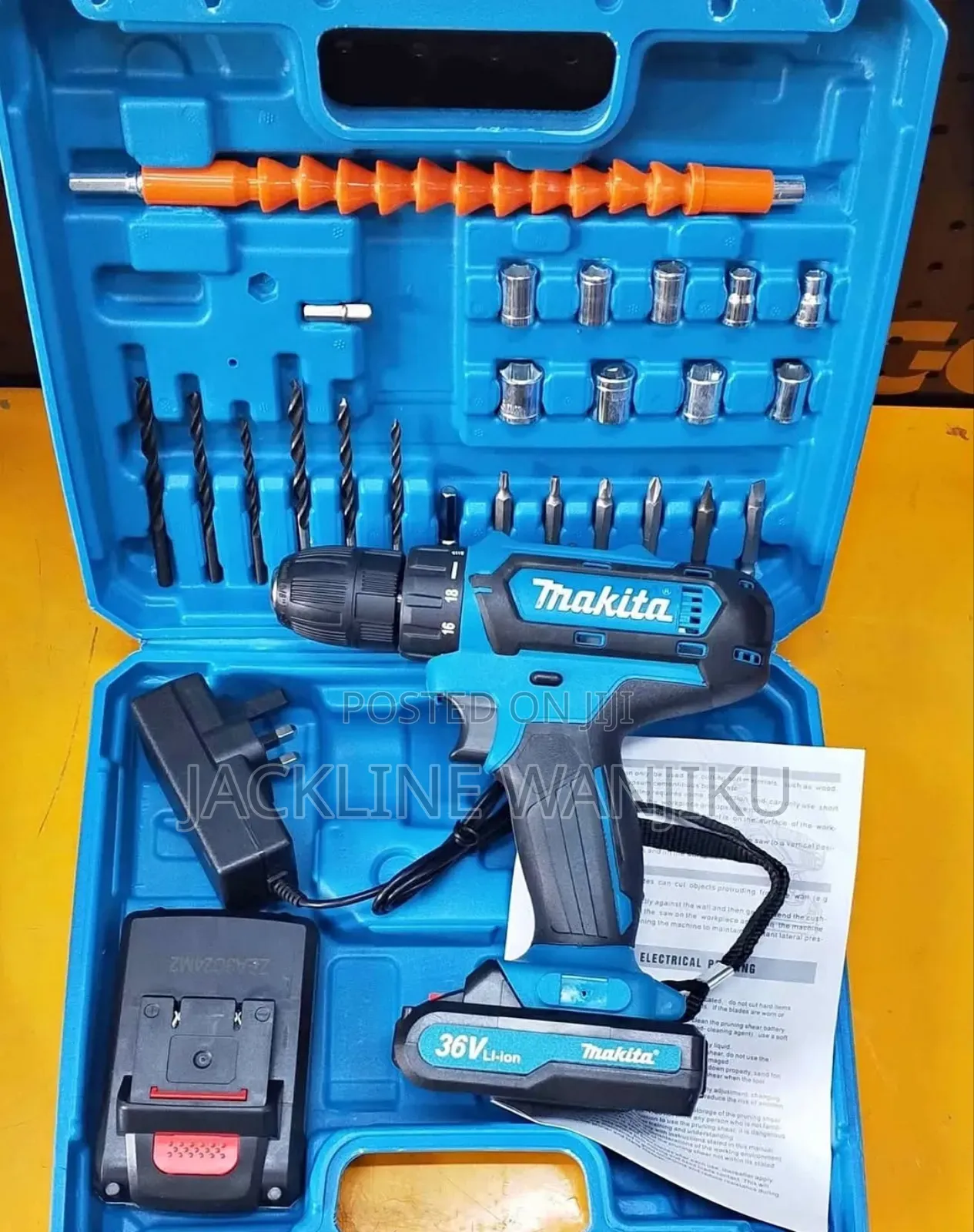 New Rechargeable Drill 36v / Cordless Drill Set.
