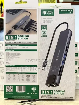8-in-1 Usb C Hub Multiport Adapter With Hdmi, Type C Charging, Sd C