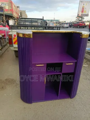 Salon Reception Desk, Purple 