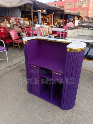 Salon Reception Desk, Purple 