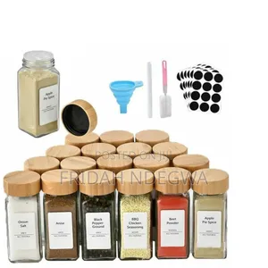 29 PCS Set Glass Storage Jars With Bamboo Lid