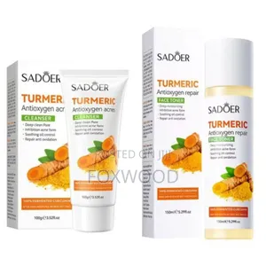 Sadoer 2in1 Tumeric Face Toner and Tumeric Face Cleanser