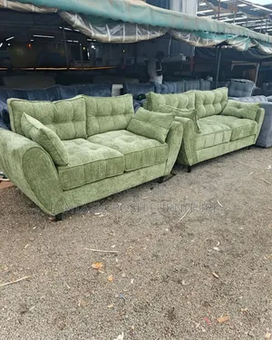 5 Seater Classic Sage Green Fabric Sofa - Pay on Delivery