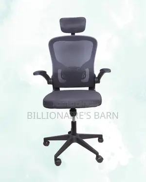 Comfy Grey Ergonomic Office Chair | Padded Armrests