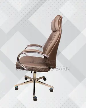 Brown Executive Leather Office Chair (Supportive) — Price Drop Today
