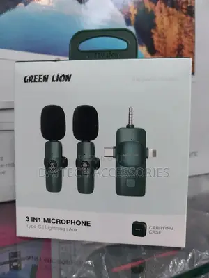 Green Lion 3 in 1 Wireless Microphone Usb-a/Type-C/Lighting Plug 20m