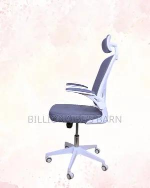 High-Back White Ergonomic Office Chair — Boosts Posture Focus