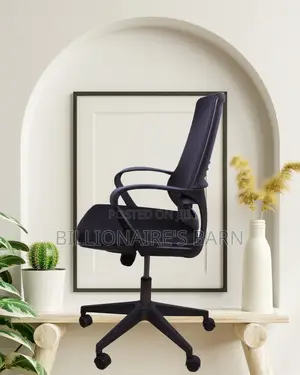 Heavy-Duty Black Ergonomic Mesh Office Chair | Adjustable Height