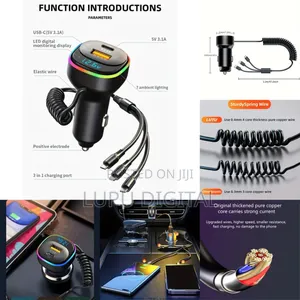 3 in 1 Car Usb Charger