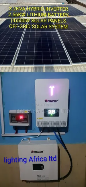 New 3.2kva Inverter - 2.56kwh Lithium -(4)550w Solar Free Installation