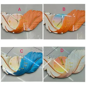 Leaf Shape Decor Wall Clock* Comes With Battery Pot 30by60cm