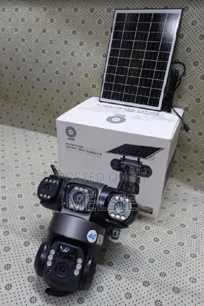 3-Lens 4g Solar Security Camera V380 Pro Outdoor PTZ