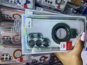 Uekoko Samsung Galaxy S23 Ultra 360 Rotatable Ring Magnetic Clear Case