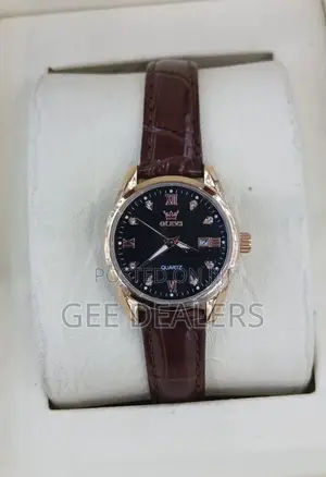Olevs Ladies Watches, Leather Strap Wristwatch