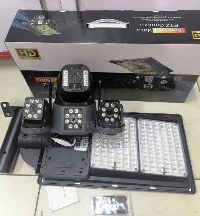 Triple Lens 4g Solar CCTV Camera Smatnet Ai Camera