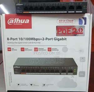 Poe Switch- 8 Port Poe Switch for Cameras With 2 Uplink Port