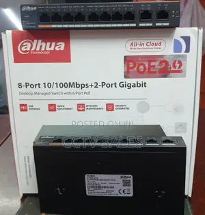 8 CCTV 8 Port Poe Switch With 2 Uplink Port 120w Power