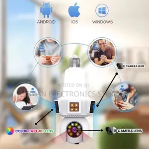 Panoramic V380 Wireless Bulb Camera E33 3lens Wifi Camera