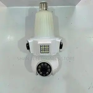 Three Lens Camera Bulb Camera Mobile Tracking Full Color Night Vision