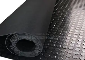 Black Rubber Coin Carpet