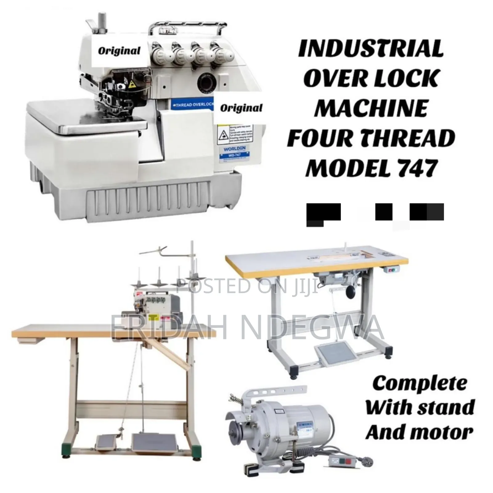 Industrial Overlock Machine Four Thread Model 747