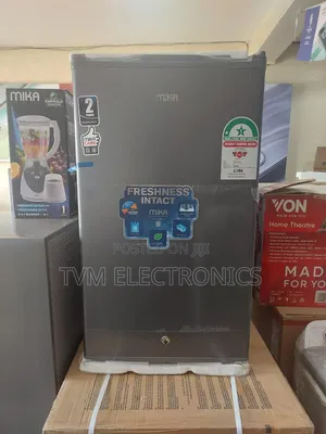 Mika Fridge, Single Door Defrost, 92l, Dark Silver