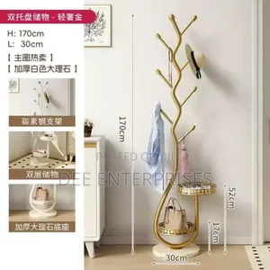 Cream-Style Floor Standing Coat Rack