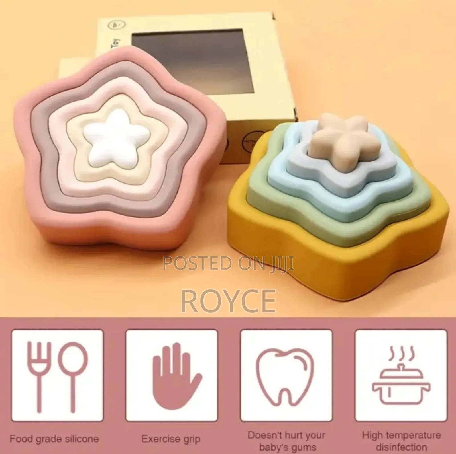 Silicone Flower Stacking Toy