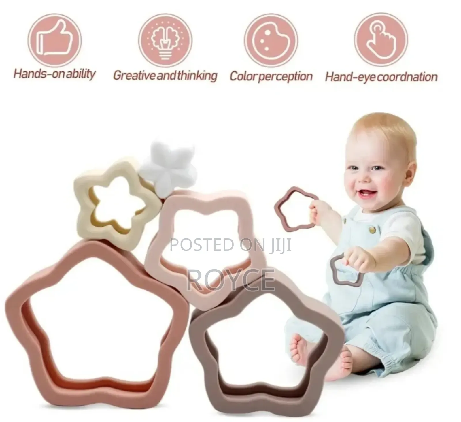Silicone Flower Stacking Toy