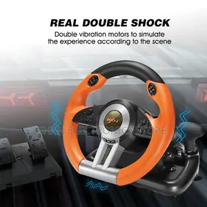 PXN V3 Pro Gaming Racing Car Steering Wheel Pedals and Fixed Clip