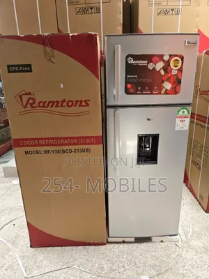 Ramtons 2 Door 213 Liters Fridge With Dispenser Rf/130