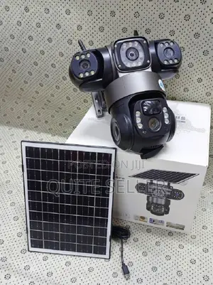 Solar Light Triple-Lens 4g Solar CCTV Camthree Lenses , Three Screens