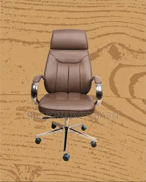 Stylish Brown Executive Leather Office Chair — Great for Study or Work