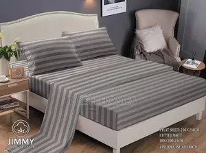 Grey Striped Duvet Cover Set